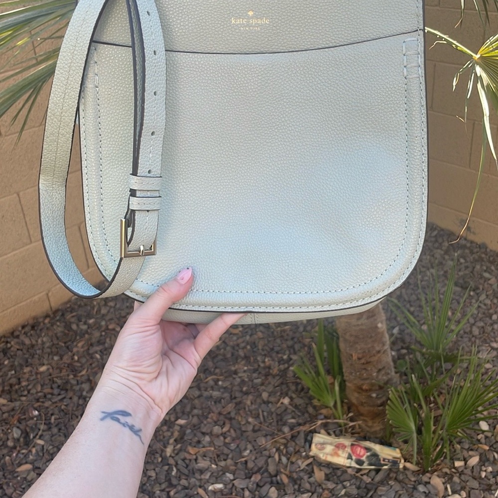 Kate Spade Pale blue saddle bag